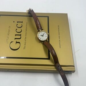 VTG 80’s Gucci Sherry Line Watch Snake Leather Band
